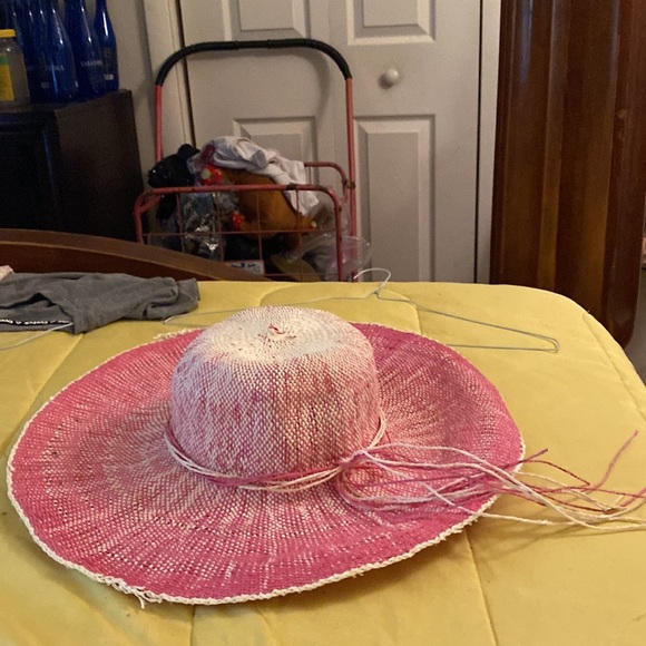 Straw hat red and straw tassel - Picture 3 of 8